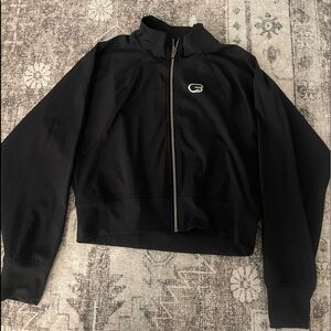 Cropped Cycle Bar Bomber Jacket